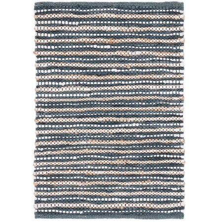 Safavieh 3 x 5 ft. Vintage Leather Global Hand Woven Rectangle Rug Dark Grey & Ivory VTL205G-3
